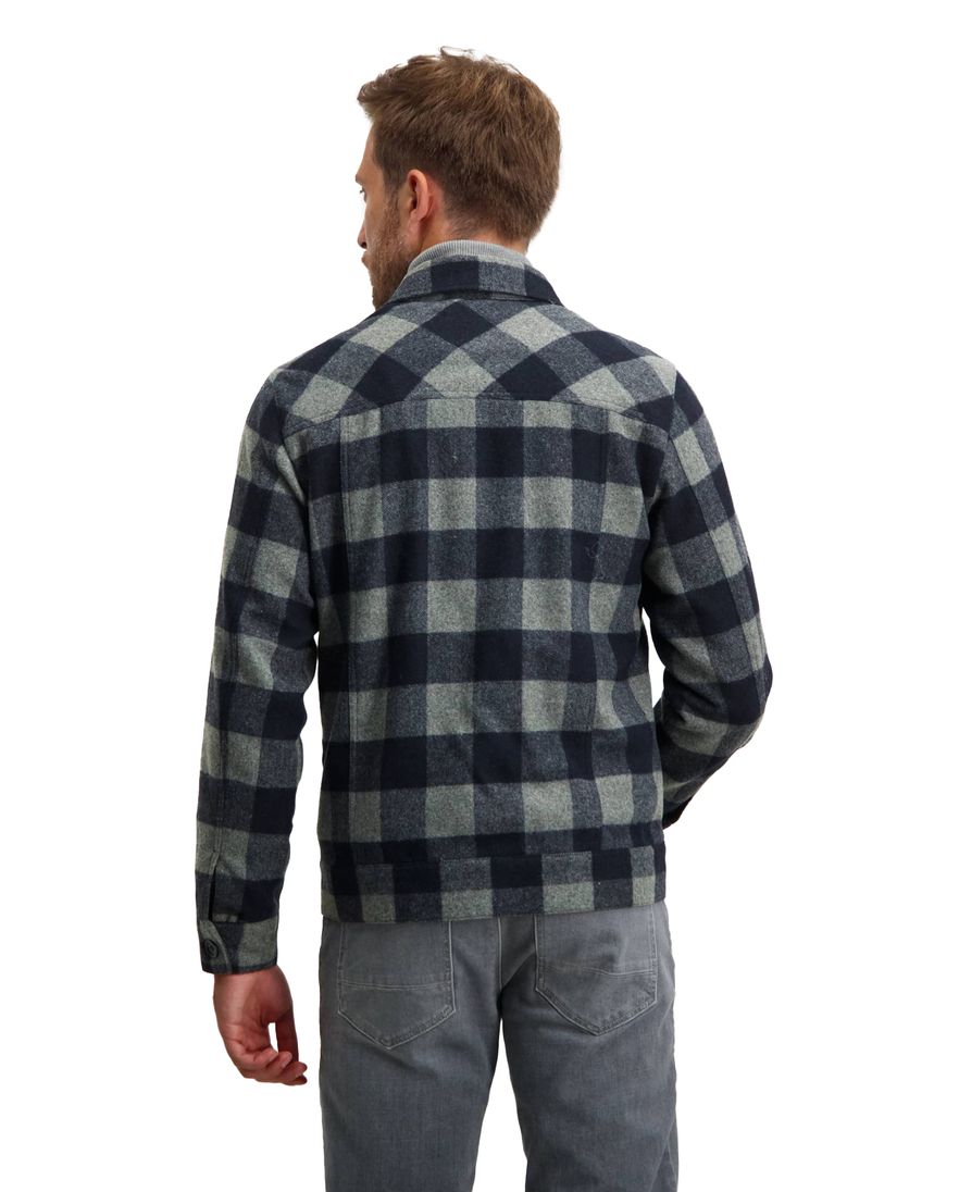 State of Art geruit jack kort model navy grijs