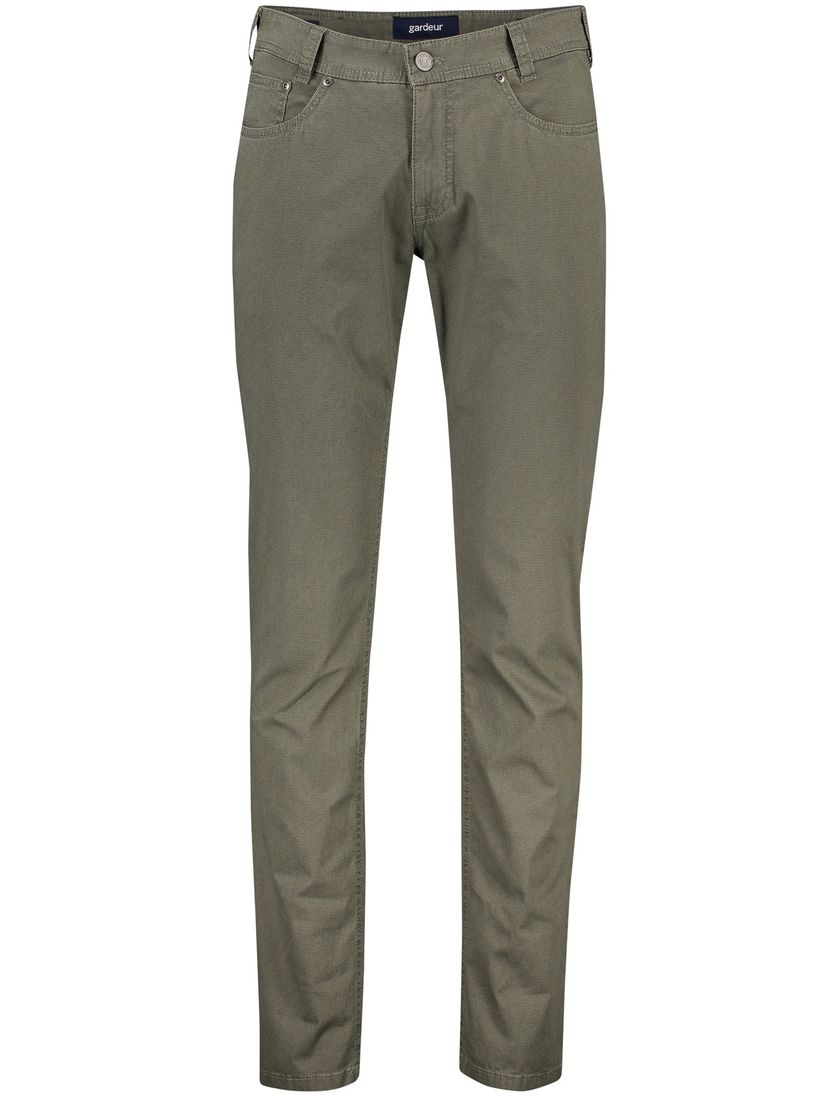 Gardeur pantalon groen effen katoen Sandro