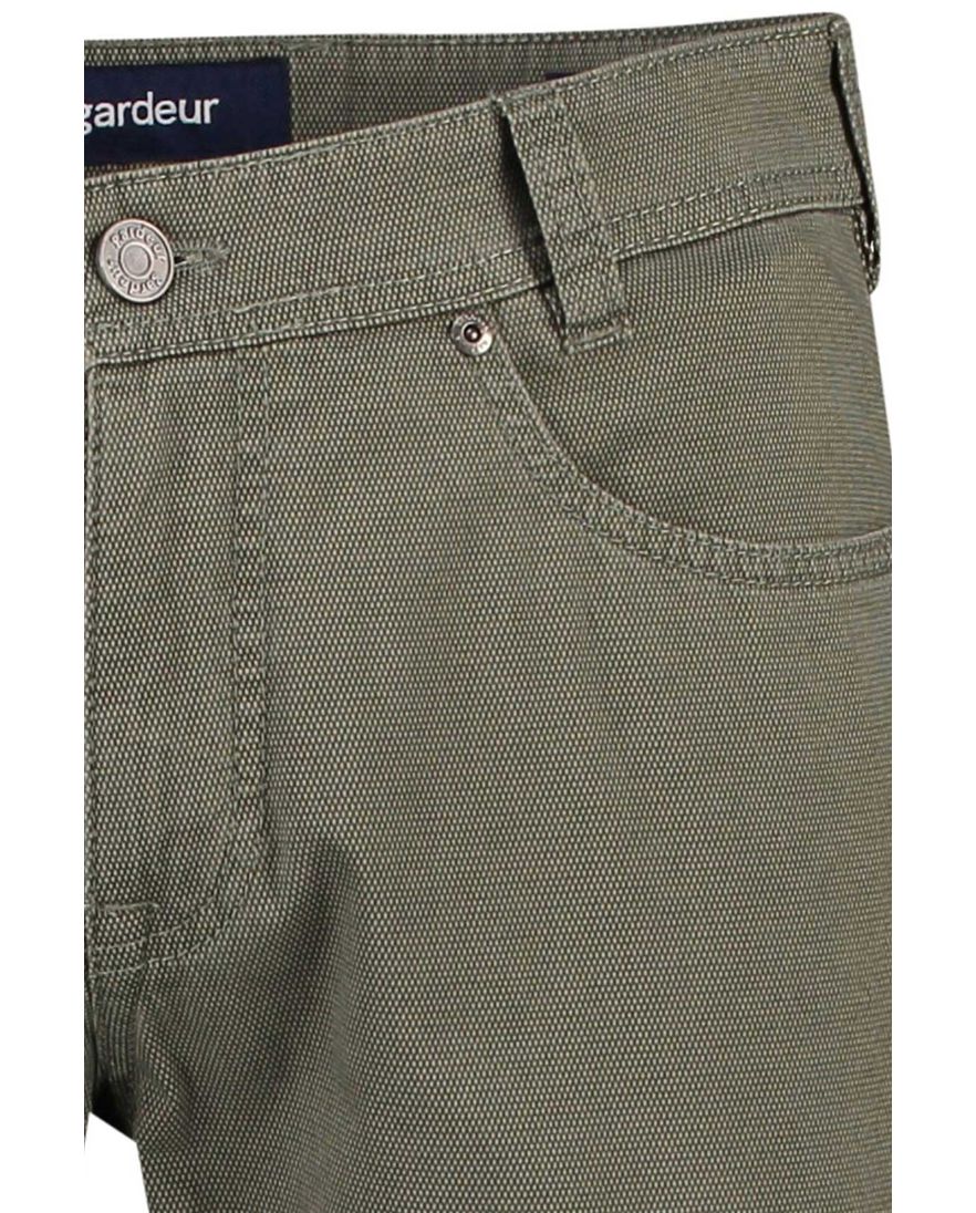 Gardeur pantalon groen katoen