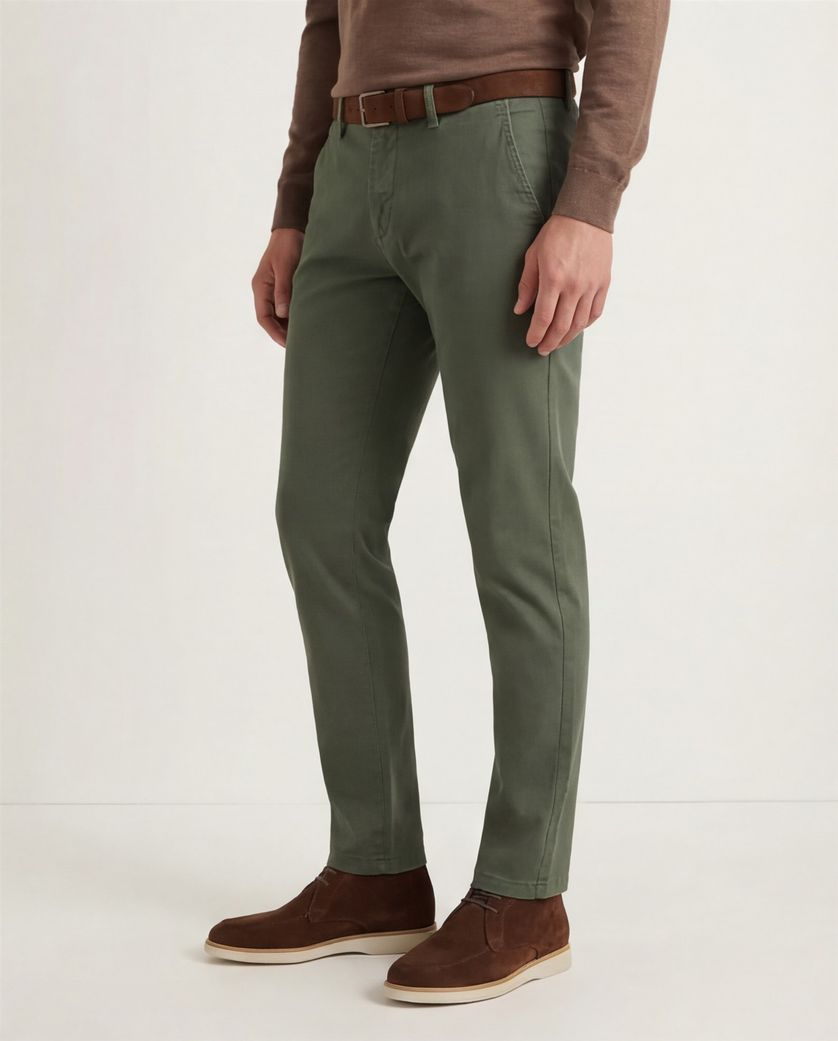 groene Gardeur Savage-2 katoenen broek