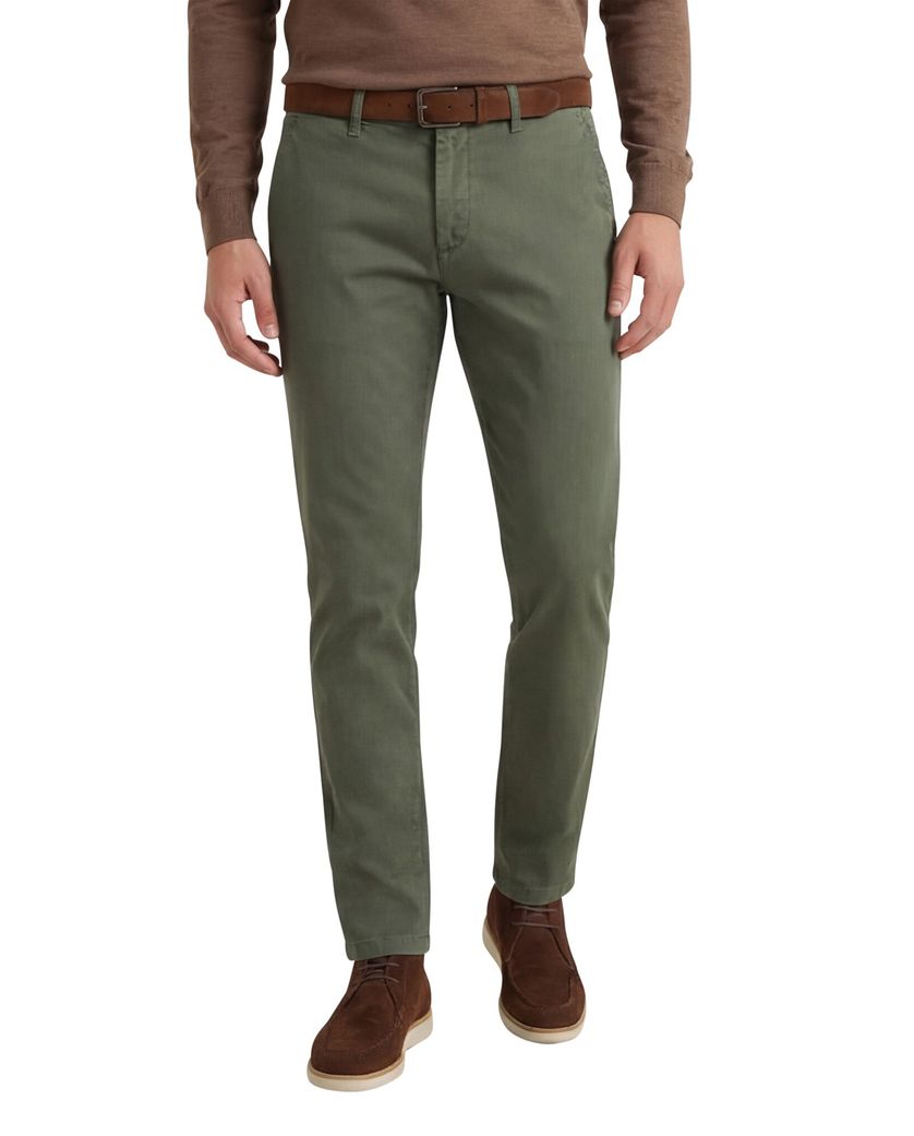 groene Gardeur Savage-2 katoenen broek