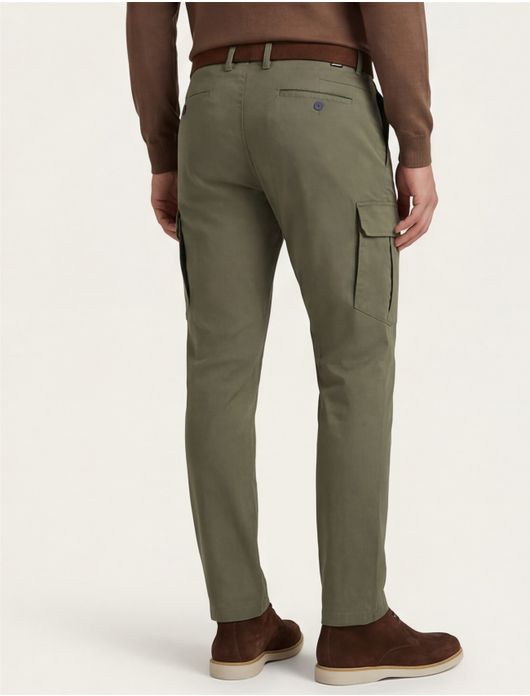 Chino Gardeur Tapered Fit olijfgroen