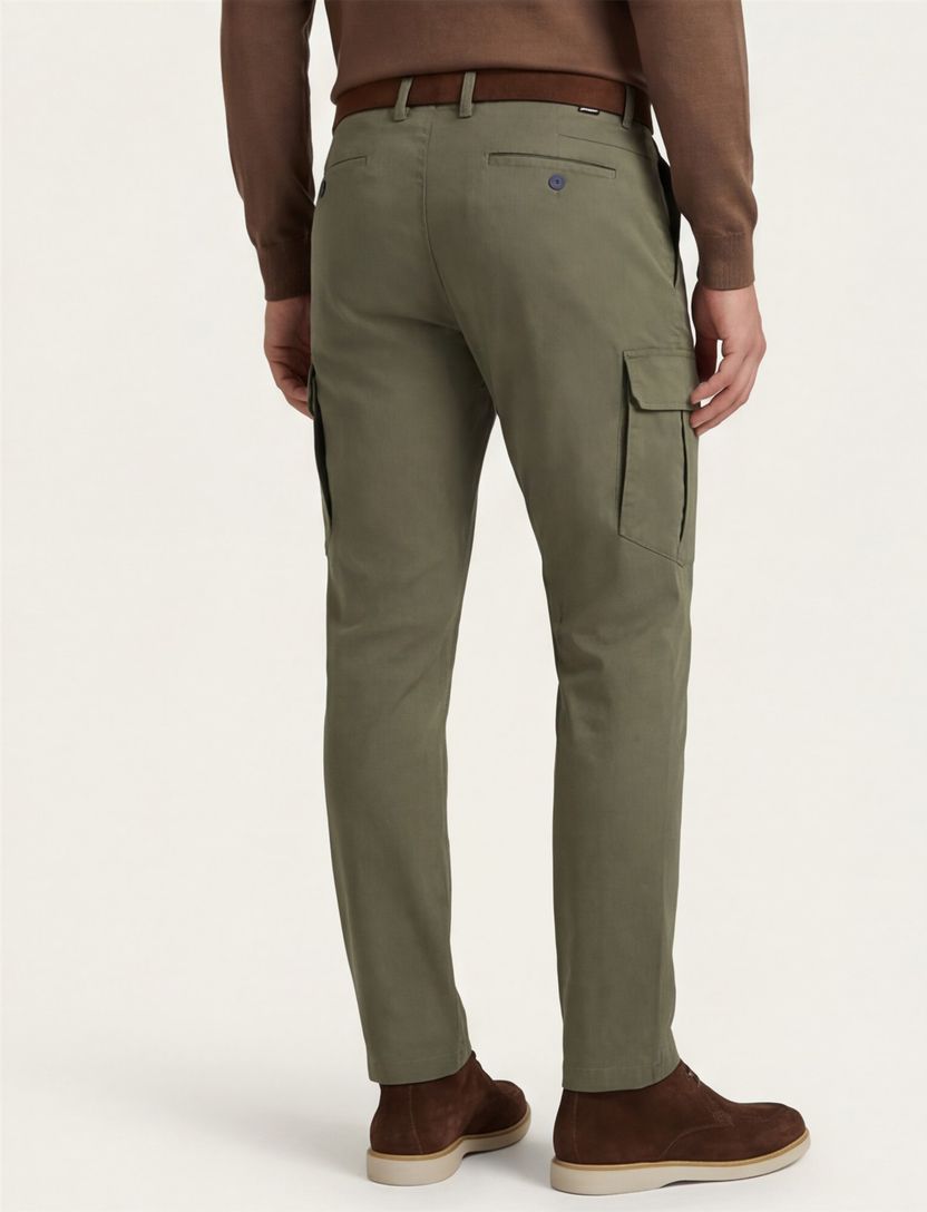 Gardeur olijgroene chino opgestikte zakken