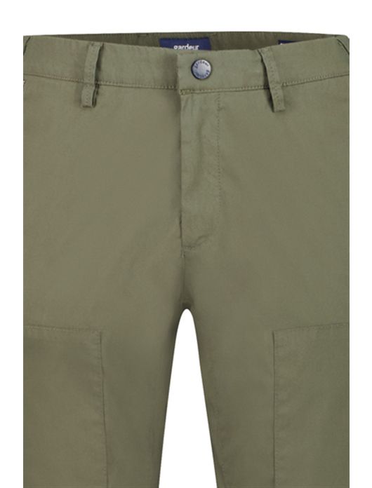 Chino Gardeur Tapered Fit olijfgroen
