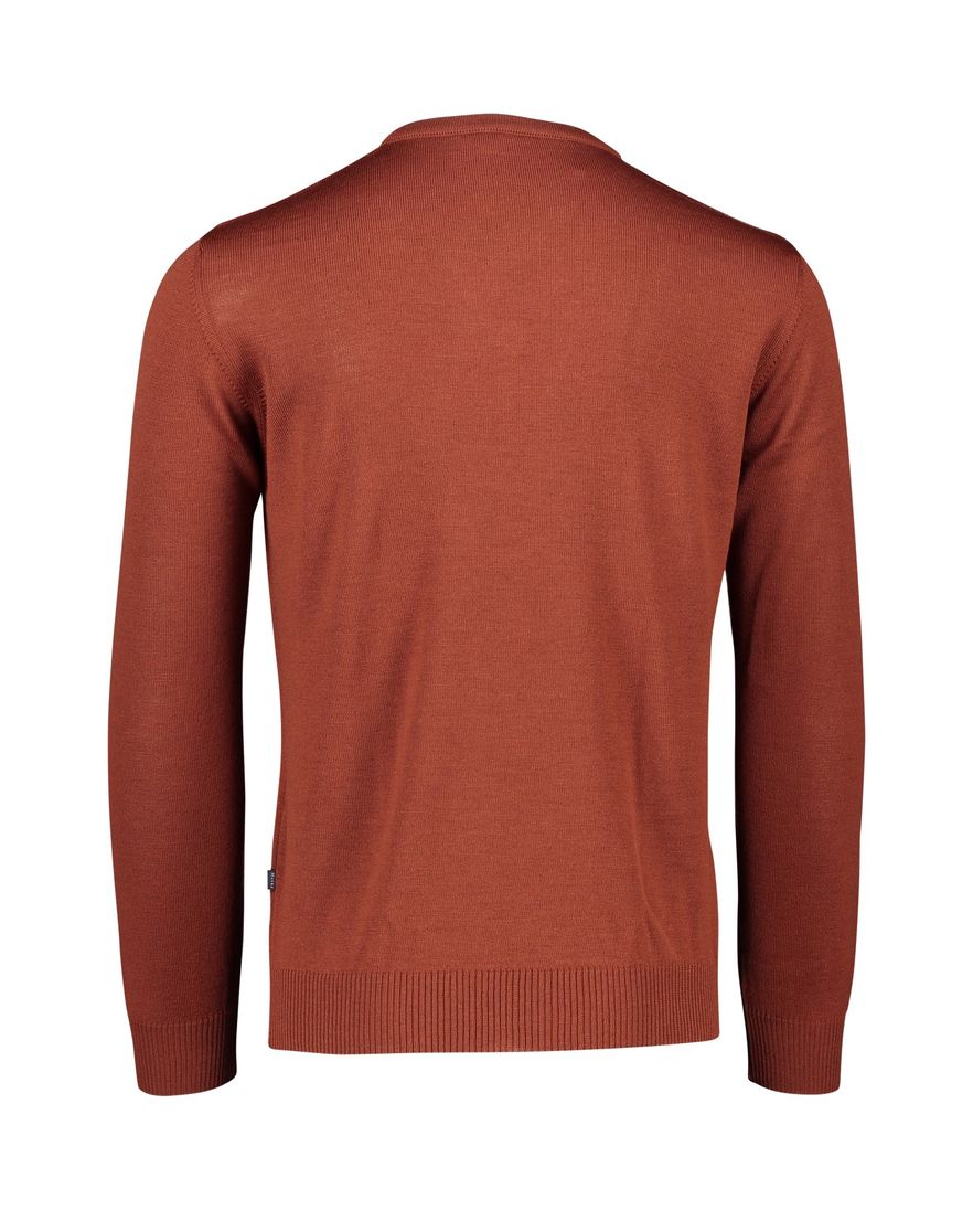 Maerz trui v-hals rood effen wol