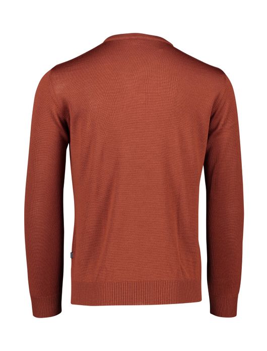 trui Maerz rood effen wol v-hals