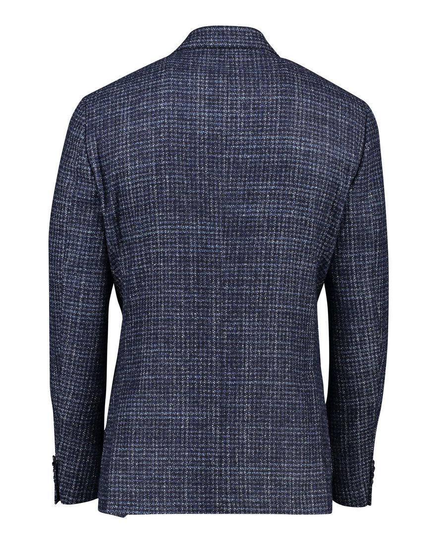 Dressler colbert donkerblauw gemêleerd wol normale fit