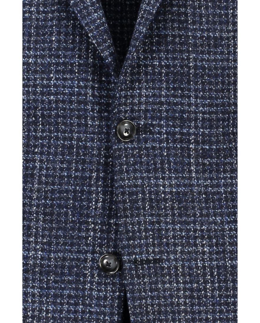 Dressler colbert donkerblauw gemêleerd wol normale fit