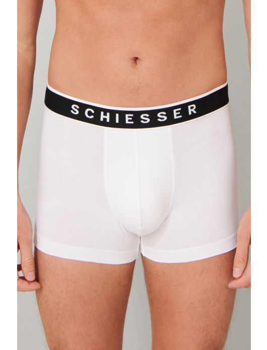 Schiesser boxershorts 95/5 wit 3-pack