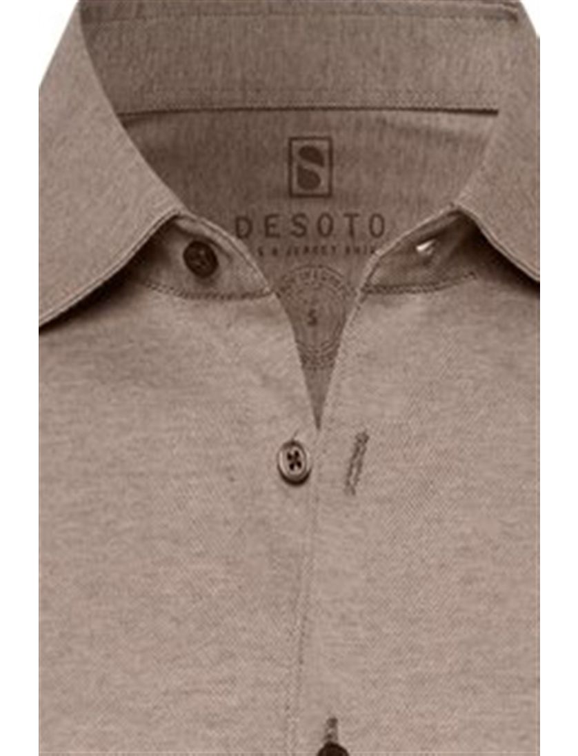 Overhemd Desoto bruin cutaway boord