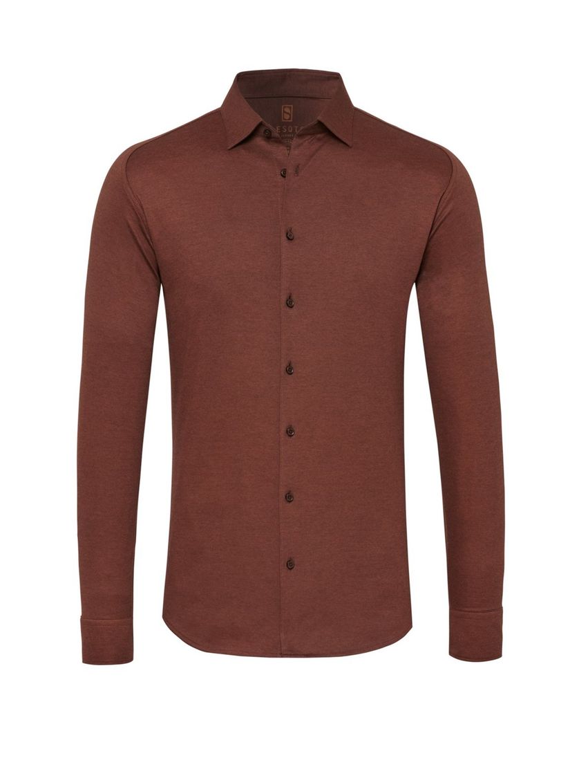 Desoto overhemd Kent bruin gemeleerd