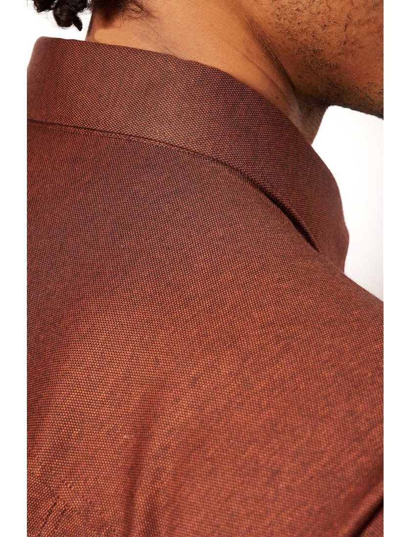 Desoto overhemd Kent bruin gemeleerd