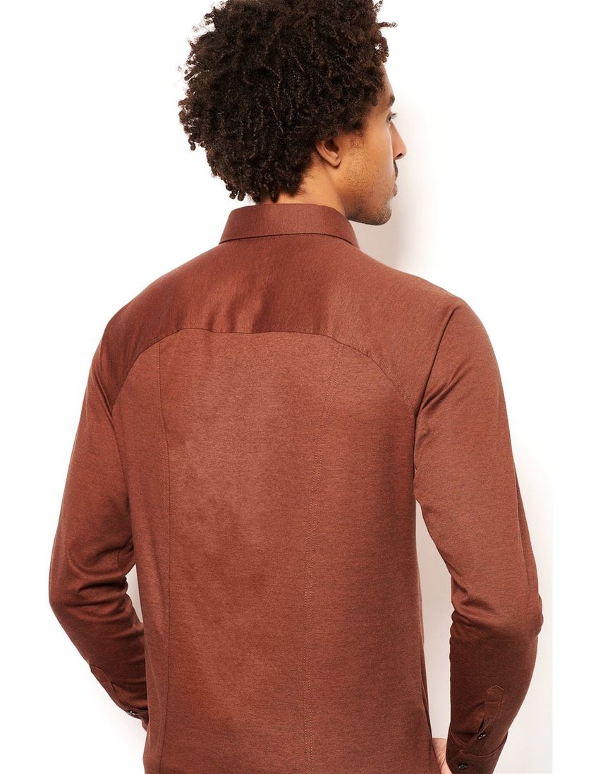 Desoto overhemd Kent bruin gemeleerd