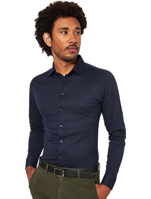 Kent overhemd Desoto navy