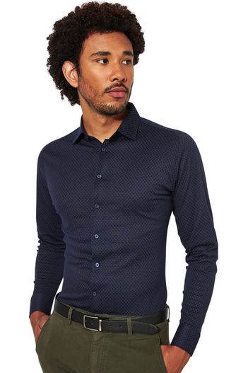 Desoto Overhemd Kent Desoto donkerblauw