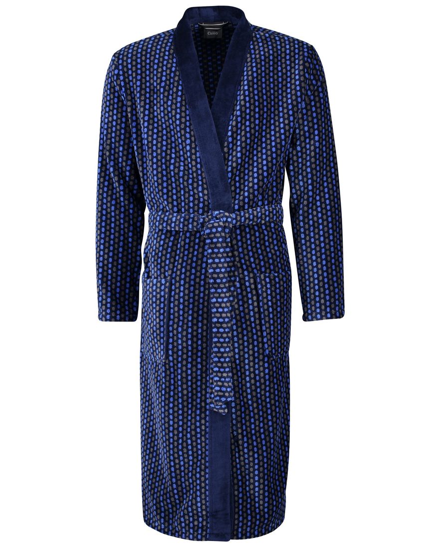 Stippen badjas Cawö blauw