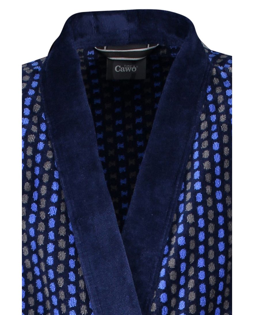 Stippen badjas Cawö blauw