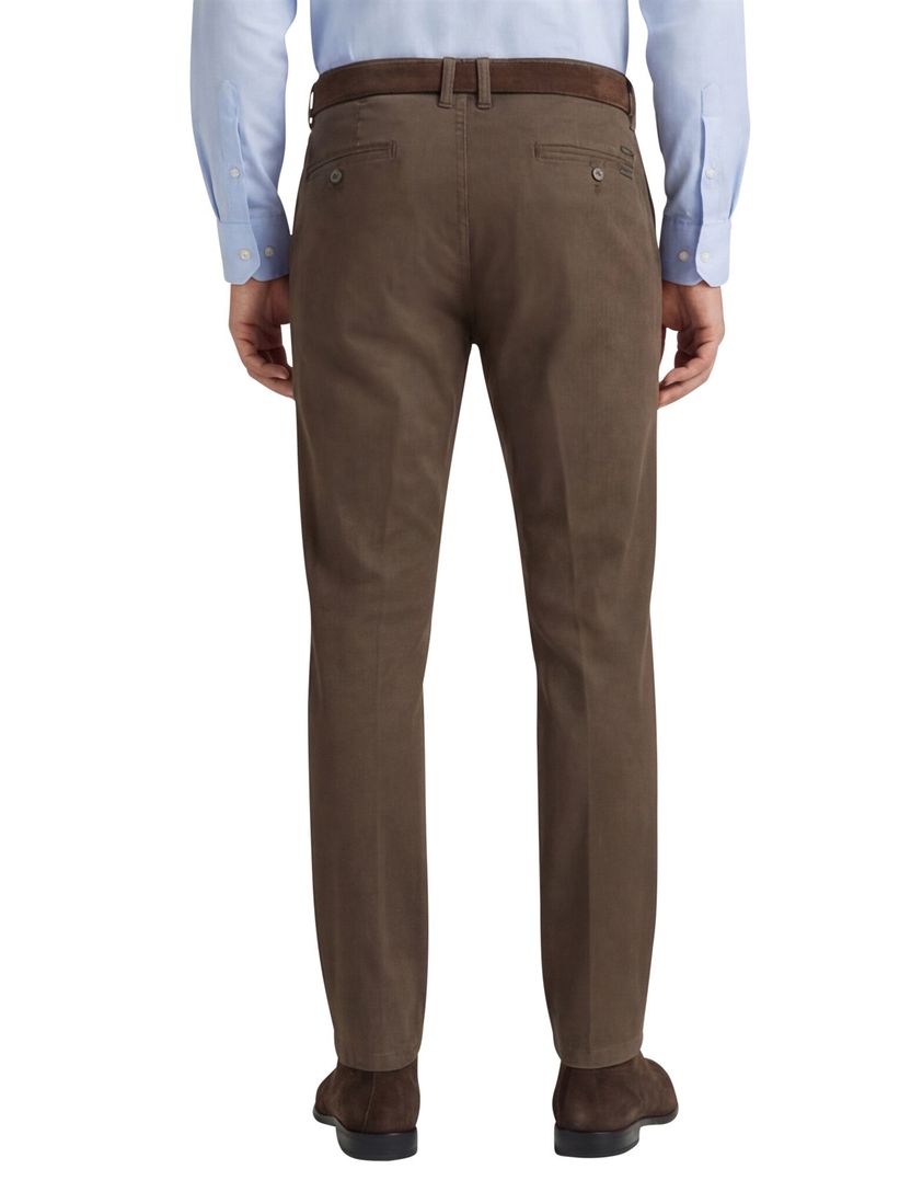 Bruine M.E.N.S. katoenen broek effen