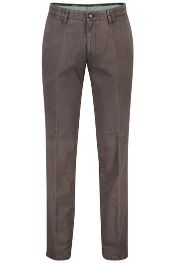 M.E.N.S. M.E.N.S. broek donkerbruin effen Meran