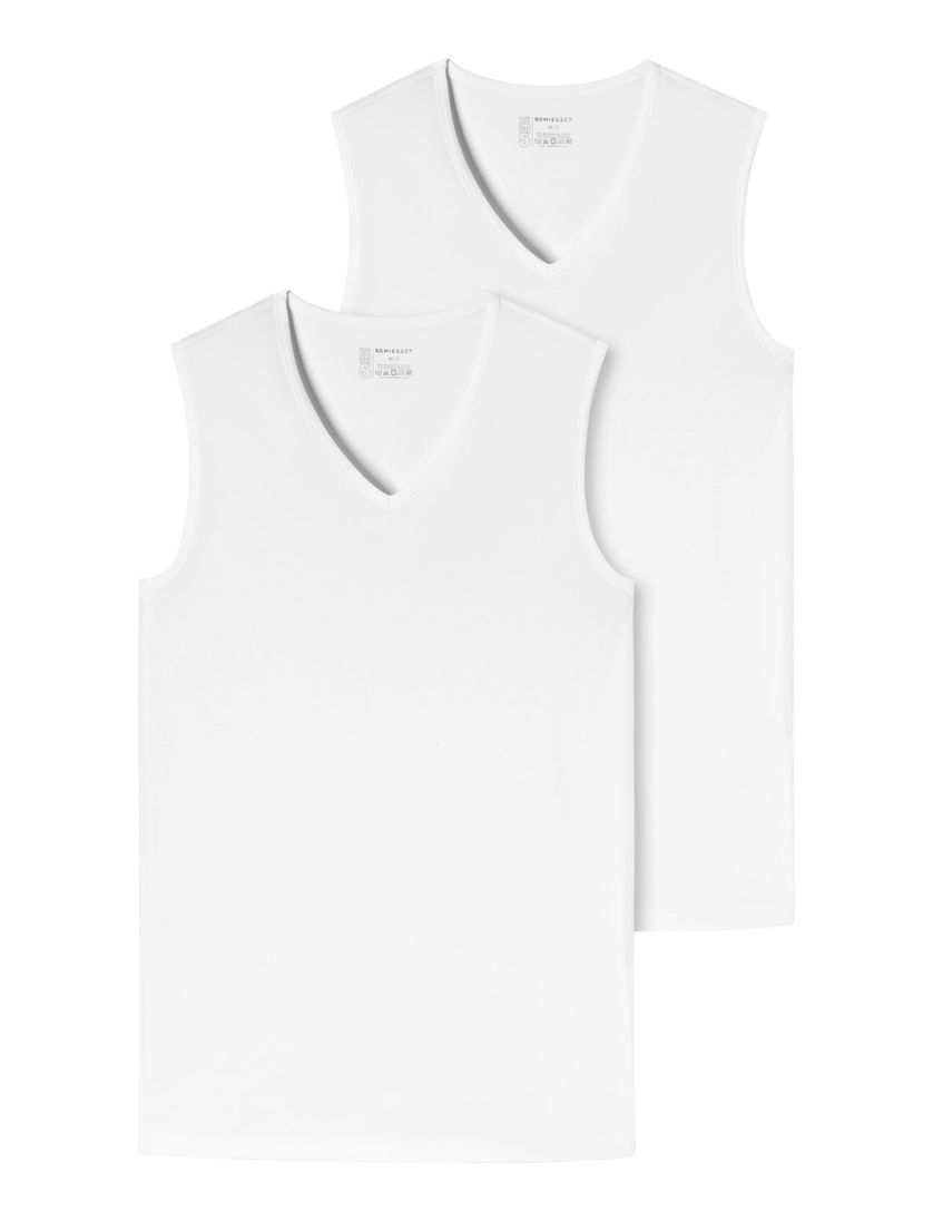 Schiesser singlets wit 2-pack 95/5