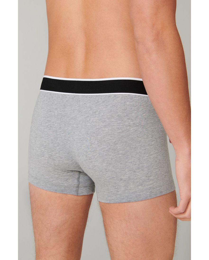 Schiesser boxershorts 95/5 grijs 3-pack katoen