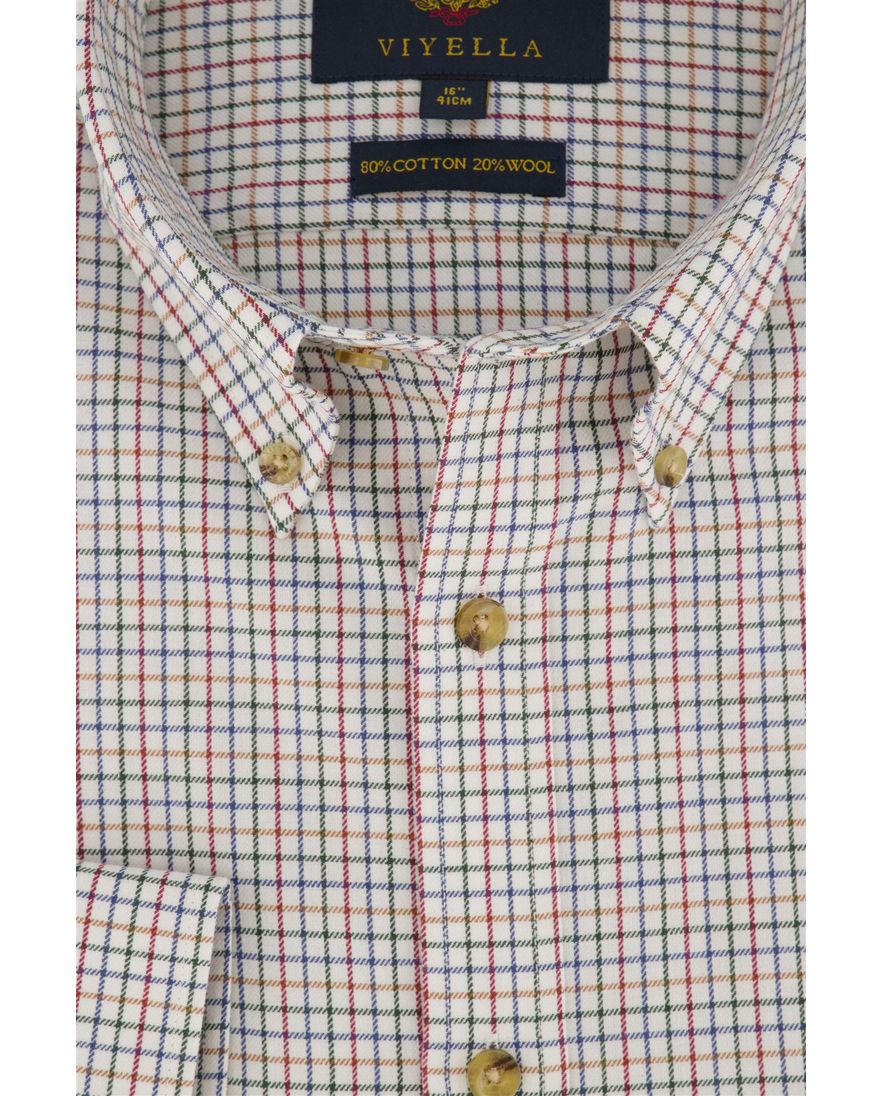 Viyella overhemd wit ruit