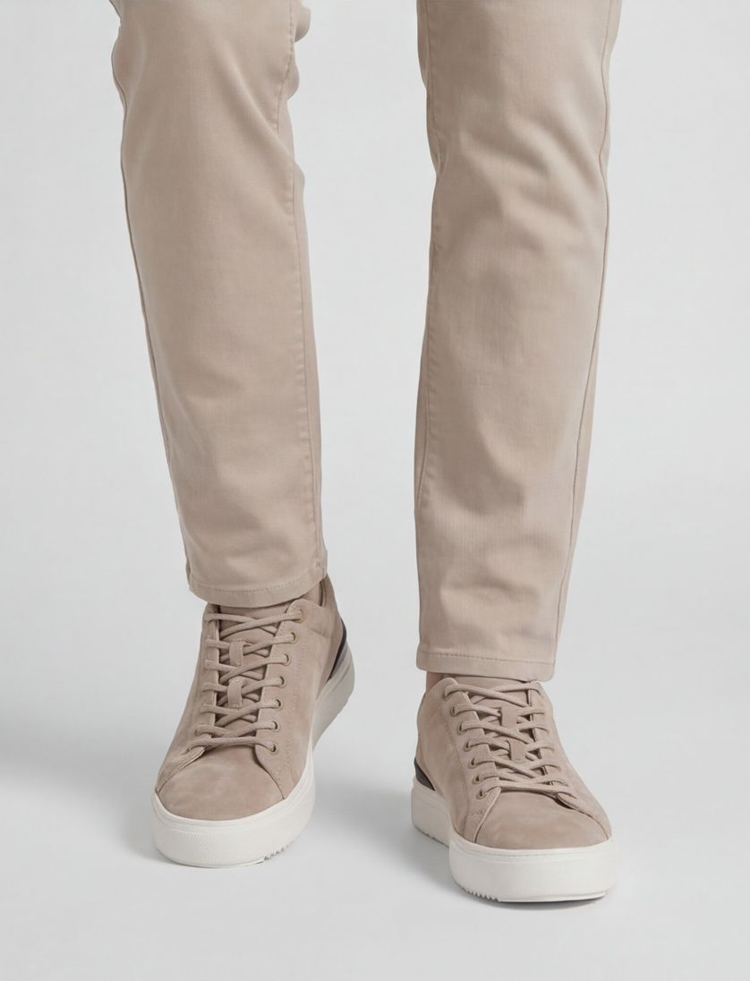 Blackstone sneakers effen leer beige