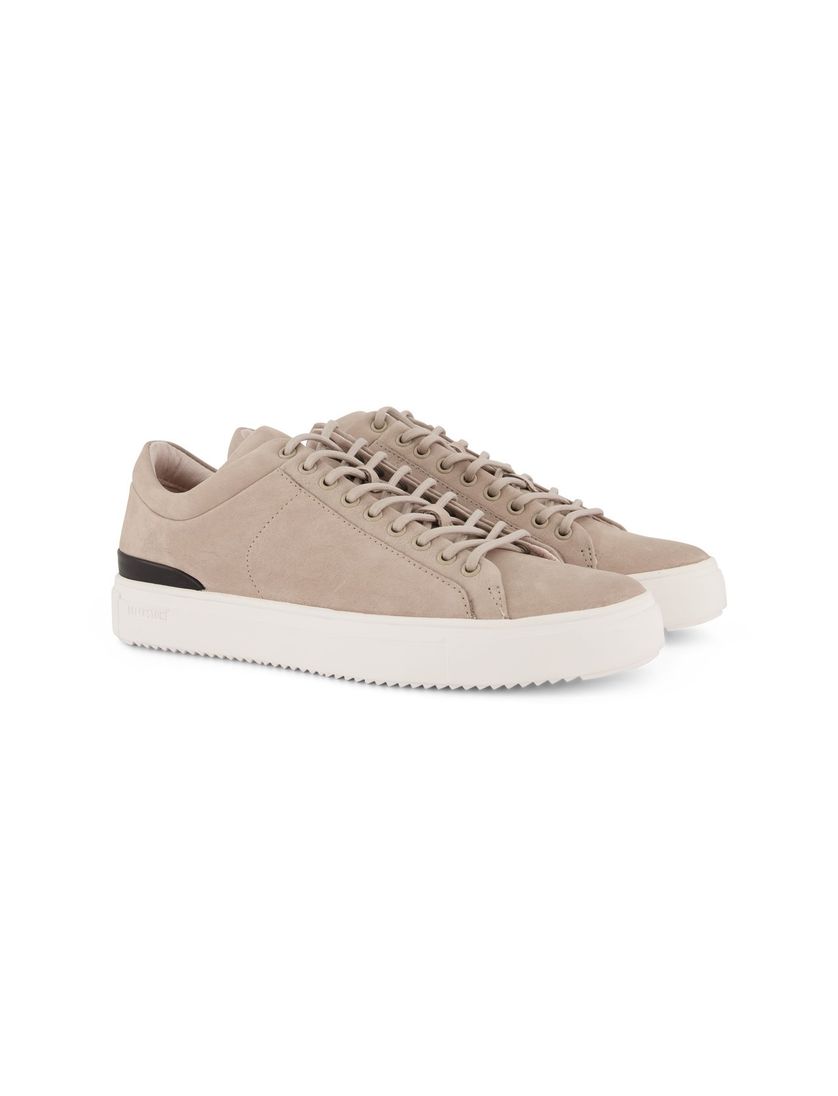 Blackstone sneakers effen leer beige