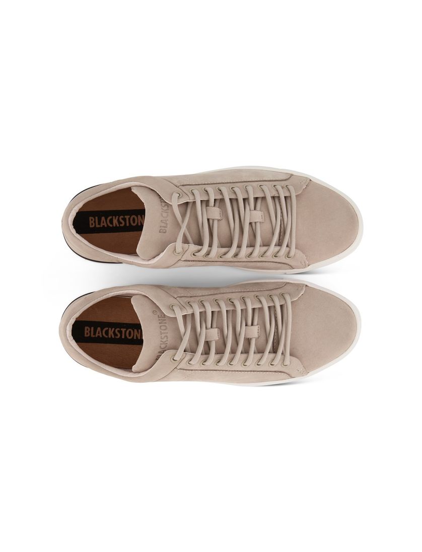 Blackstone sneakers effen leer beige