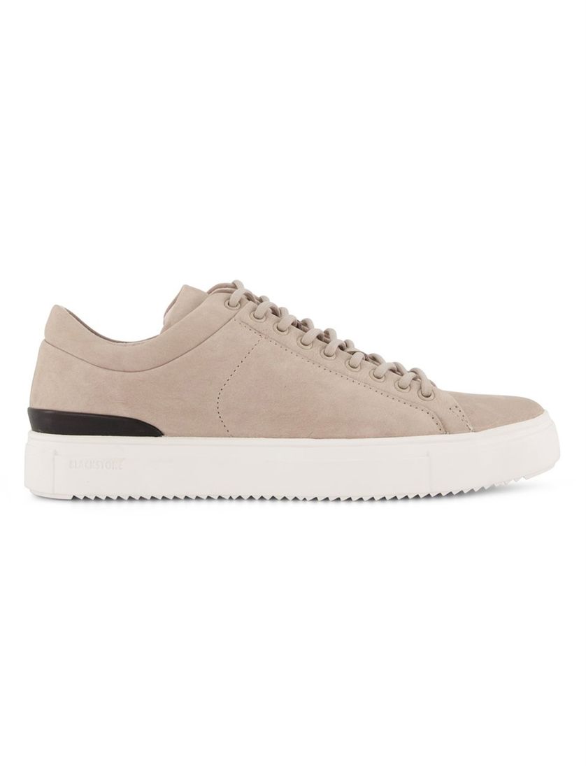 Blackstone sneakers effen leer beige