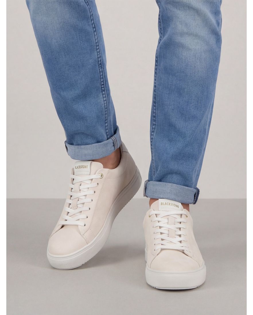 Lichtgrijs sneakers Blackstone leer