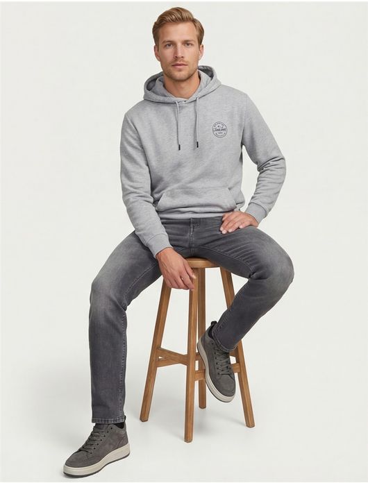 Jack & Jones Plus Size hoodie grijs gemeleerd