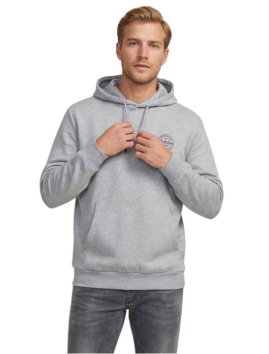 Jack & Jones Plus Size hoodie grijs gemeleerd