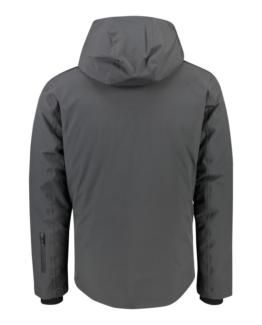 Winterjas Reset James metaal grijs met capuchon