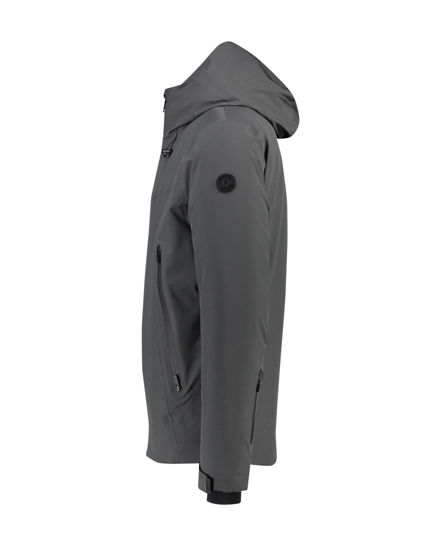 Winterjas Reset James metaal grijs met capuchon