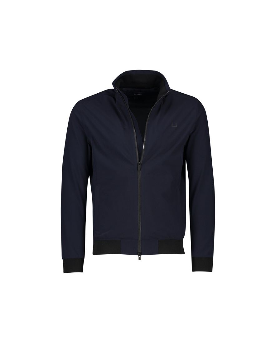 UBR zomerjas donkerblauw effen rits normale fit