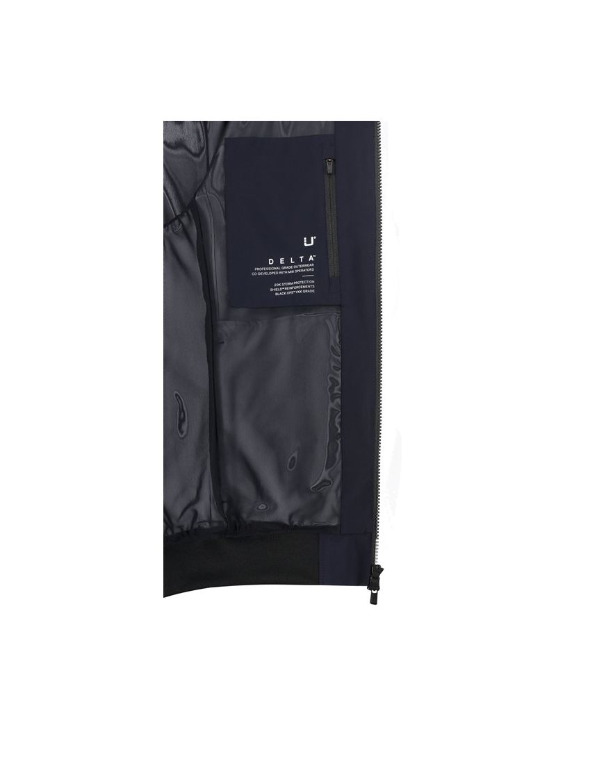 UBR zomerjas donkerblauw effen rits normale fit