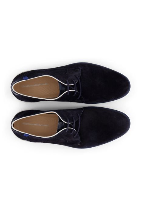 Floris van Bommel donkerblauwe veterschoen laag