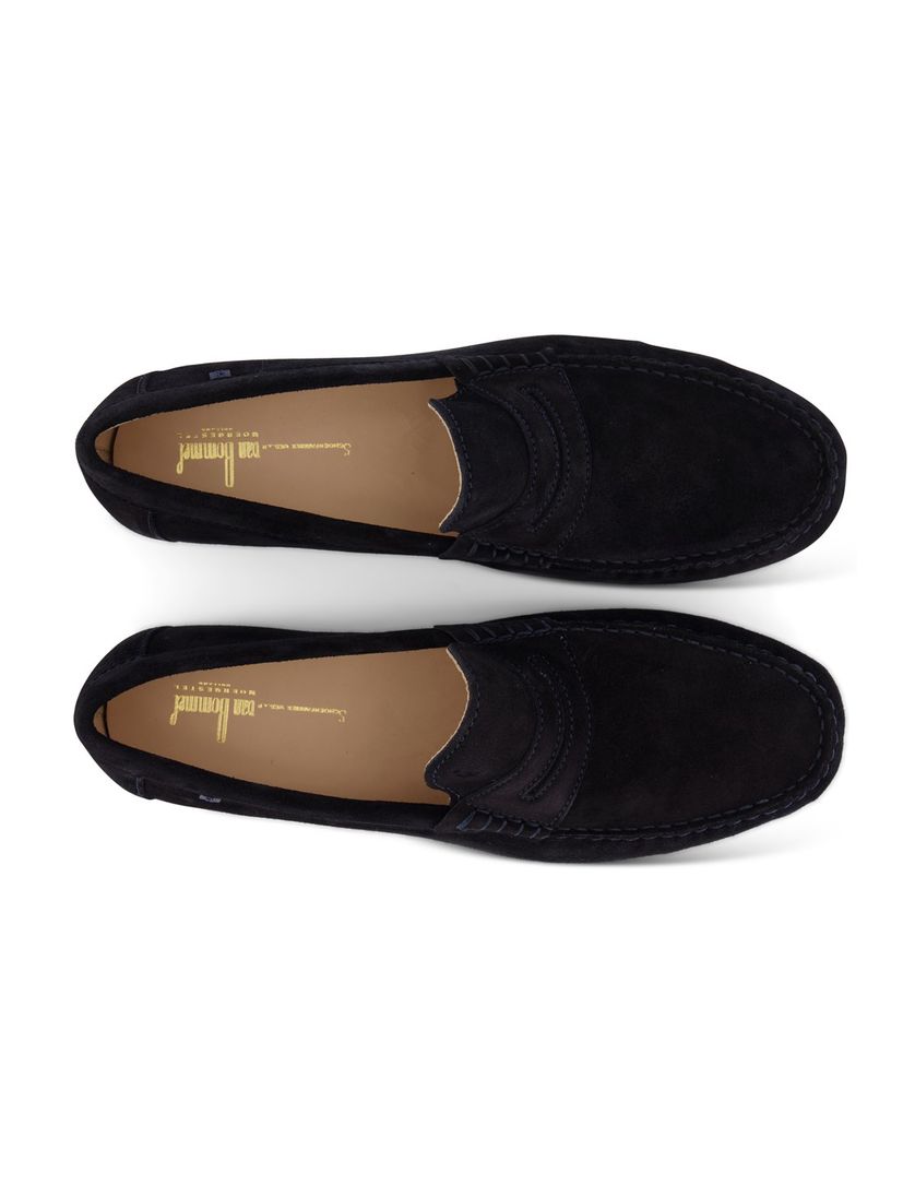 Floris van Bommel donkerblauwe bootschoenen