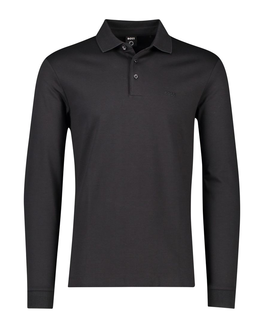 BOSS Pado polo regular fit zwart katoen