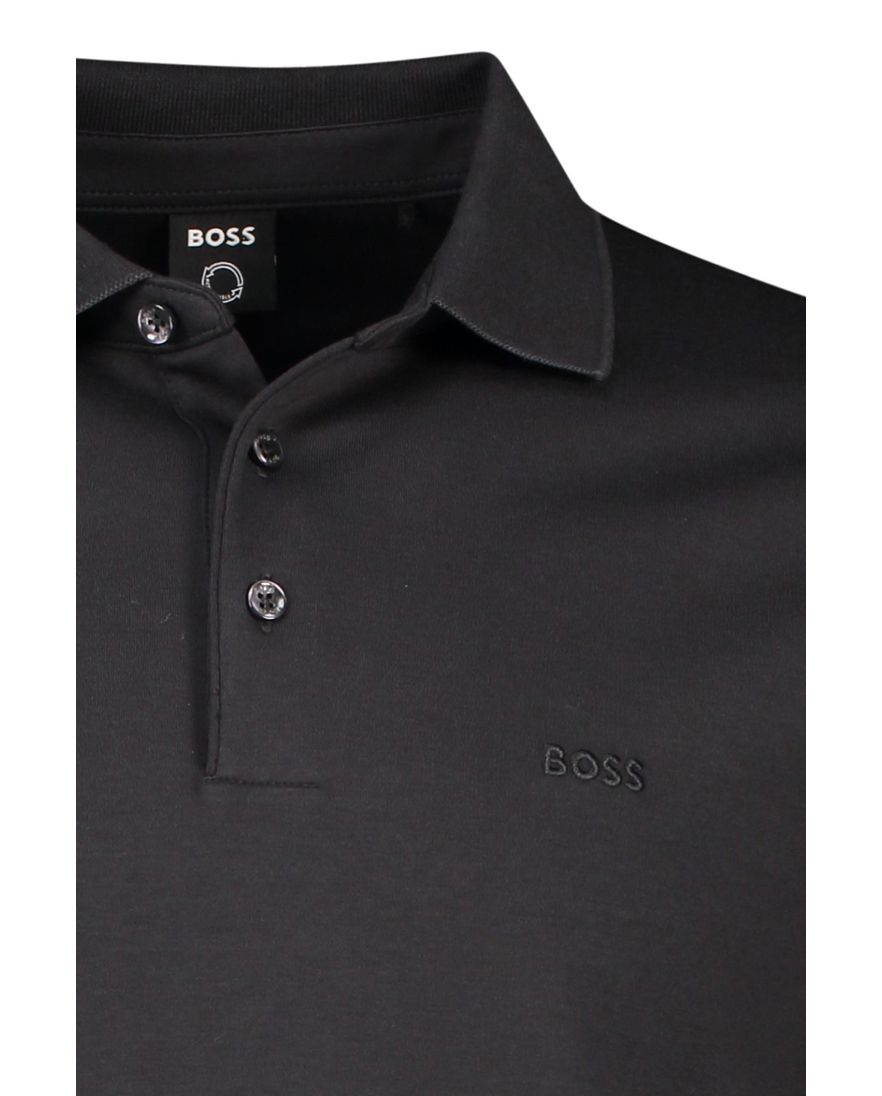 BOSS Pado polo regular fit zwart katoen
