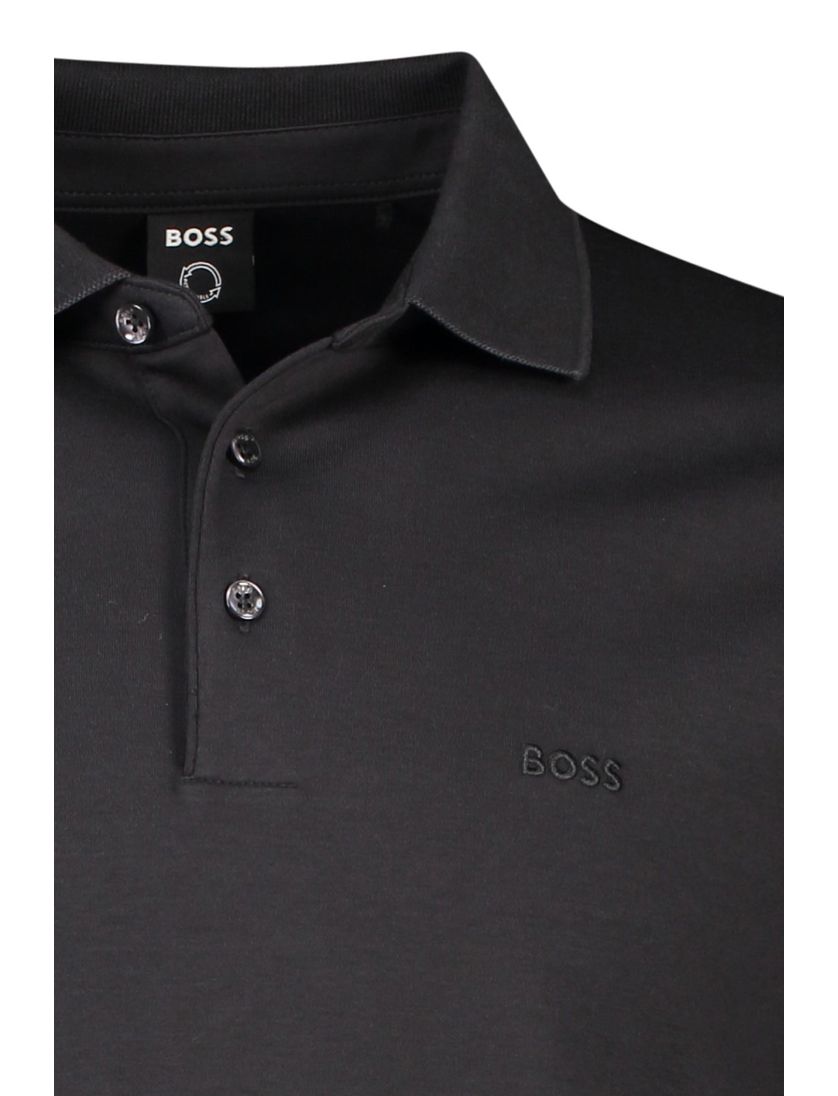 Regular fit BOSS Pado polo zwart katoen