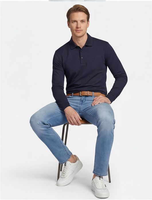 Poloshirt Pado Hugo Boss donkerblauw