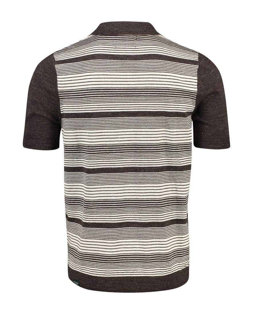 Butcher of Blue poloshirt korte mouw bruin