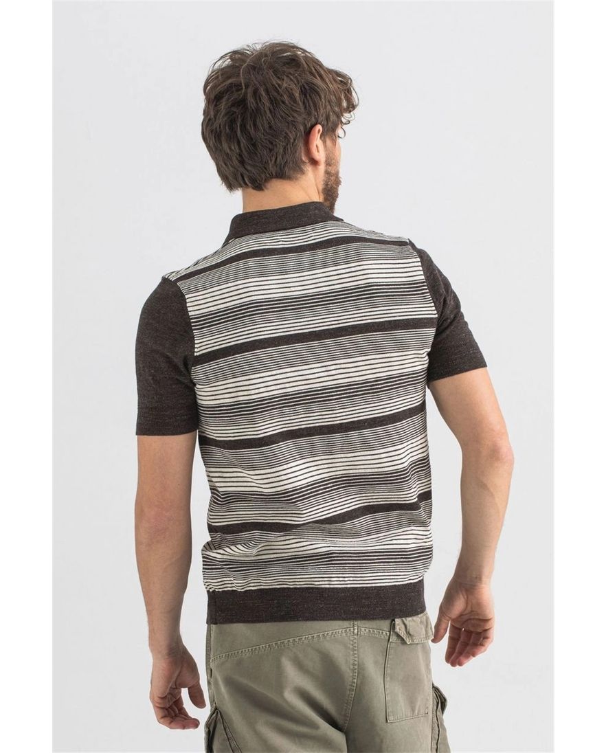 Butcher of Blue poloshirt korte mouw bruin