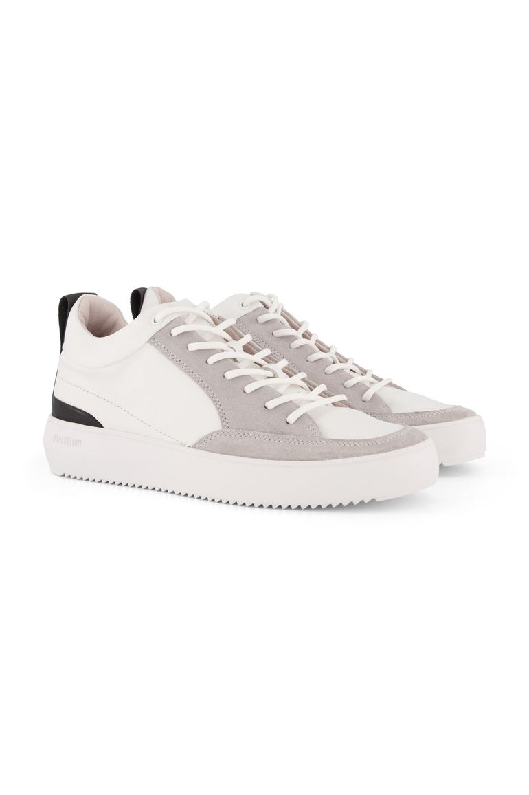 Blackstone schoenen wit met grijze details