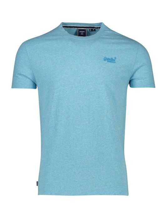 Lichtblauwe t-shirt Superdry