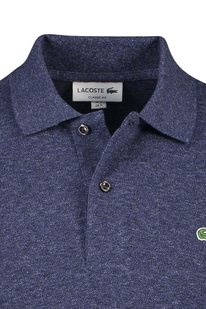 Polo donkerblauw gemeleerd Lacoste Classic Fit