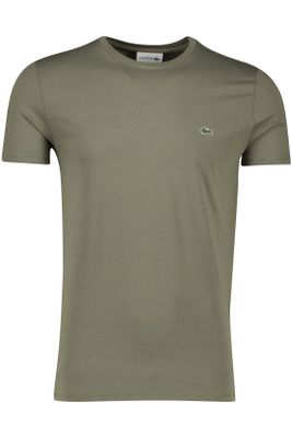 Lacoste Lacoste t-shirt ronde hals effen groen katoen wijde fit