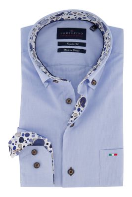 Portofino Lichtblauw Portofino overhemd Regular Fit